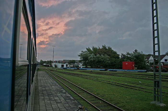 Blick auf die Gleisanlagen am Bahnhof