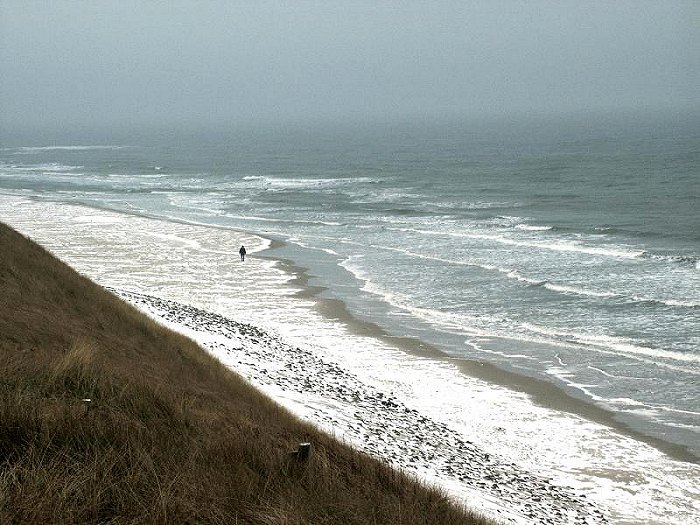 Schnee am Strand