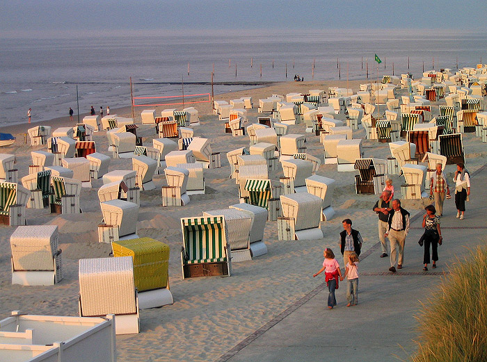 Golden beleuchteter Hauptstrand