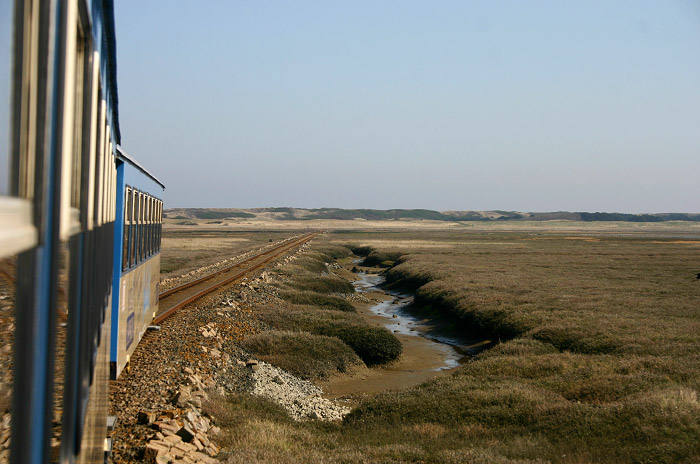 Pril neben dem Bahndamm