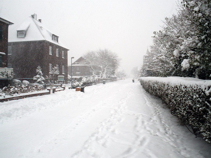 Schnee in der Charlottenstraße