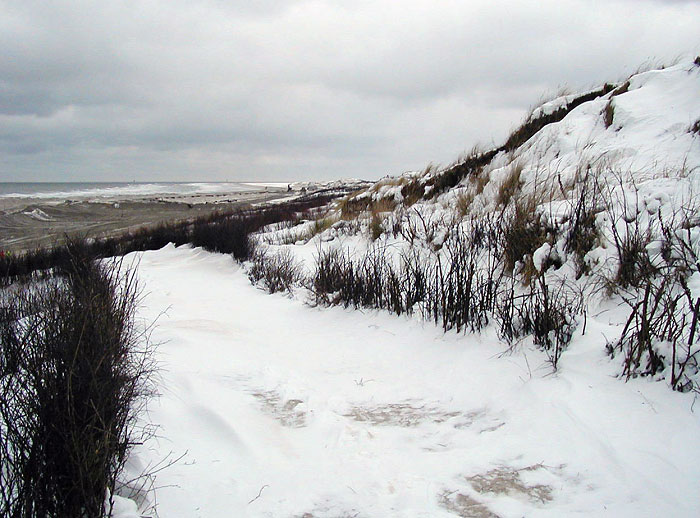 Schnee auf der Überwegung Bootsweg