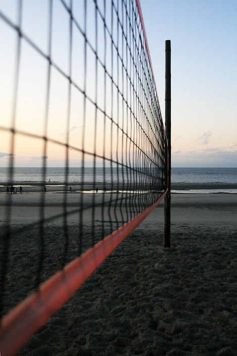 Volleyballnetz am Hauptstrand