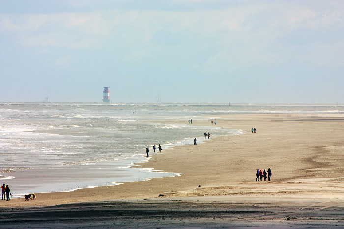 Blick auf den Strand im Osten