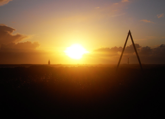 Sonnenuntergang in den Dünen