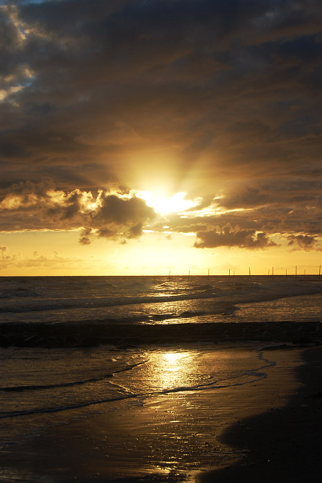 Hauptstrand am frühen Morgen