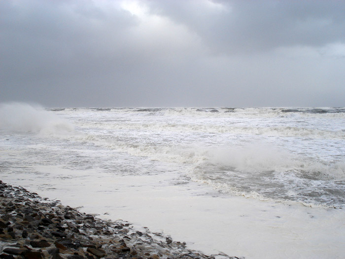 Brandung am Surfstrand