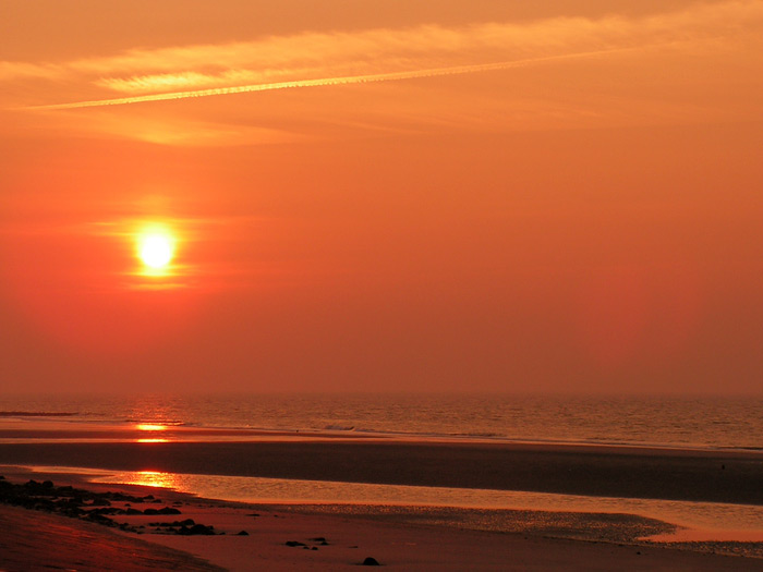 Sonnenuntergang am Weststrand