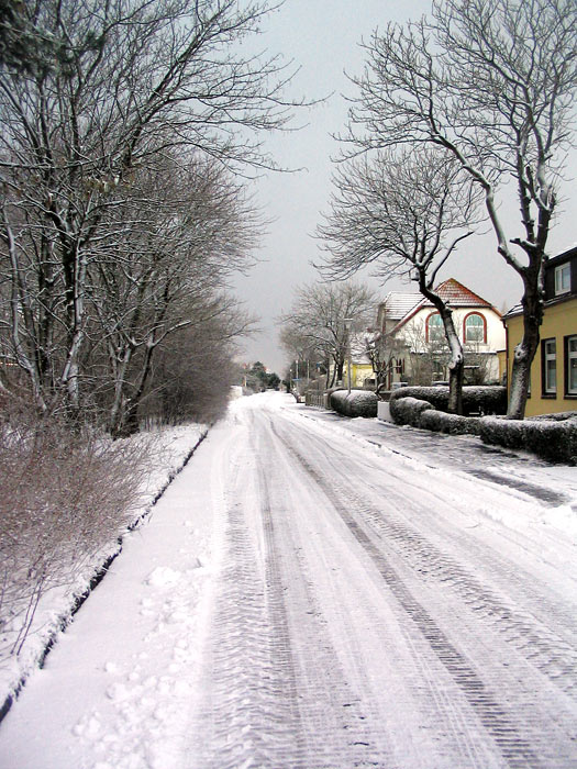 Bahnhofstraße im Winter