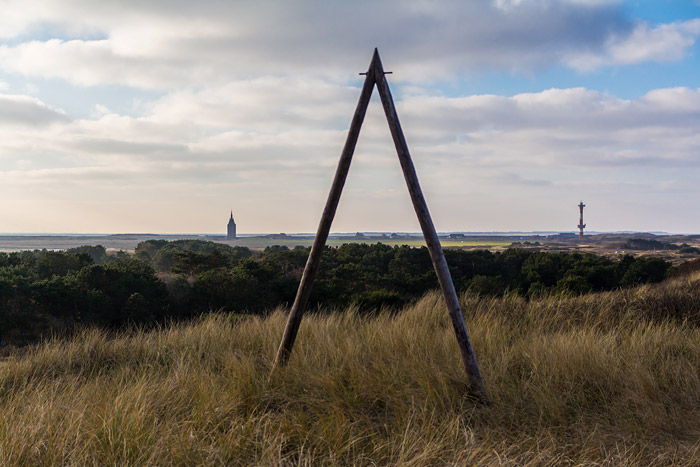 A-Mast an der Dünenüberwegung