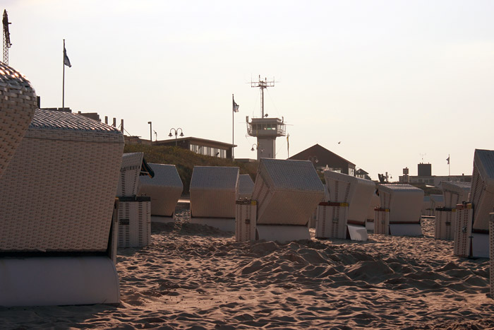 Hauptstrand am frühen Abend