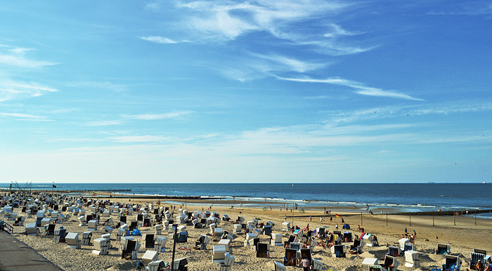 Hauptstrand im Sommer