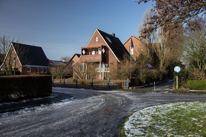 Straßenkreuzung im Dorfgroden