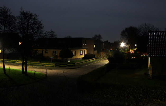 Im Dorfgroden bei Nacht