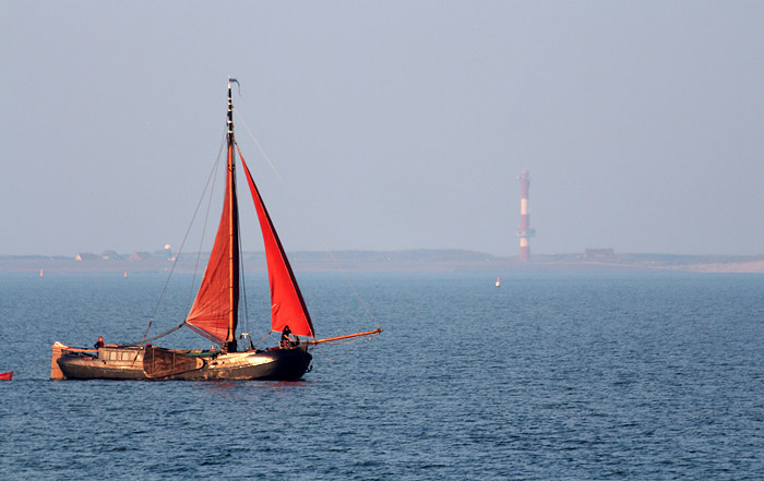 Tjalk im Watt vor Wangerooge