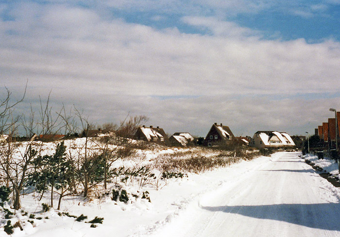 Siedlerstraße im Schnee