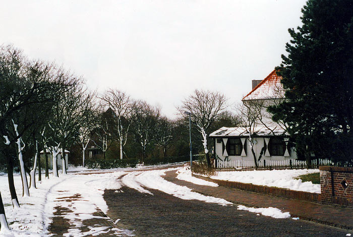 Schnee im Dorf