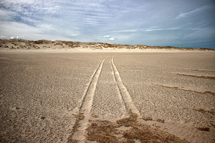 Fahrspur am Oststrand