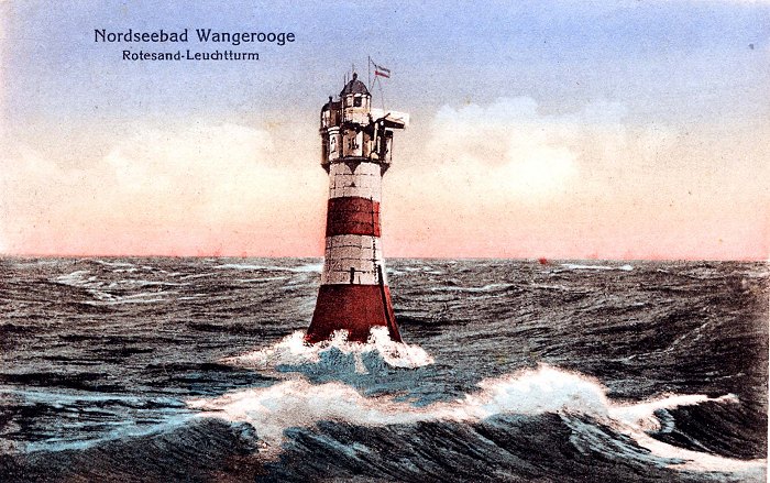 Der Leuchtturm Roter Sand Historische Inselbilder Virtual Wangerooge