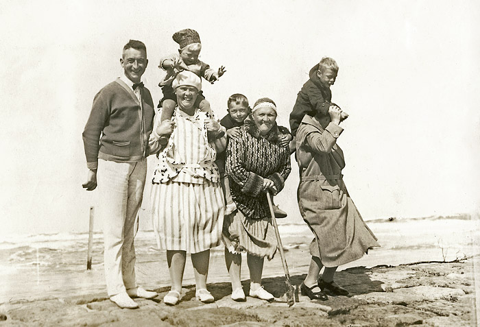 Familienfoto am Hauptstrand