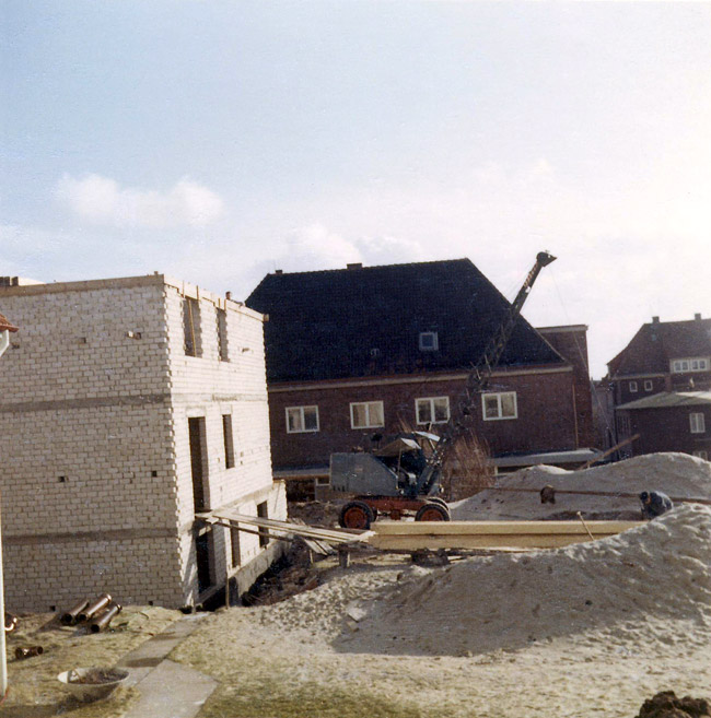Bau der Villa Düne