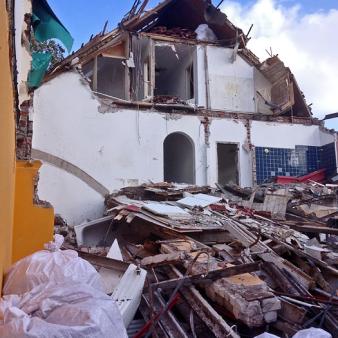 Abbruch der Fleischerei Drees. Foto © Georg Kohl 2016