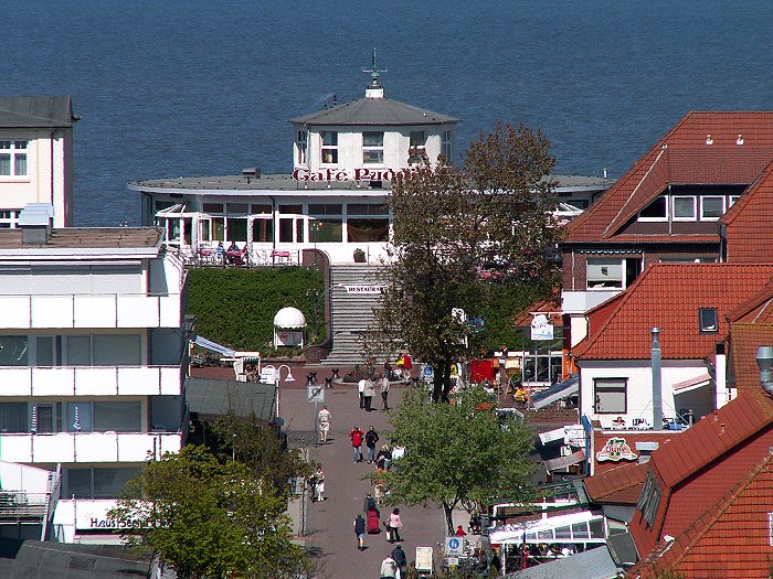 Café Pudding vom Leuchtturm aus gesehen