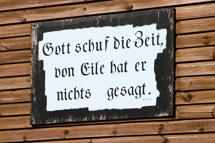 Gott schuf die Zeit…