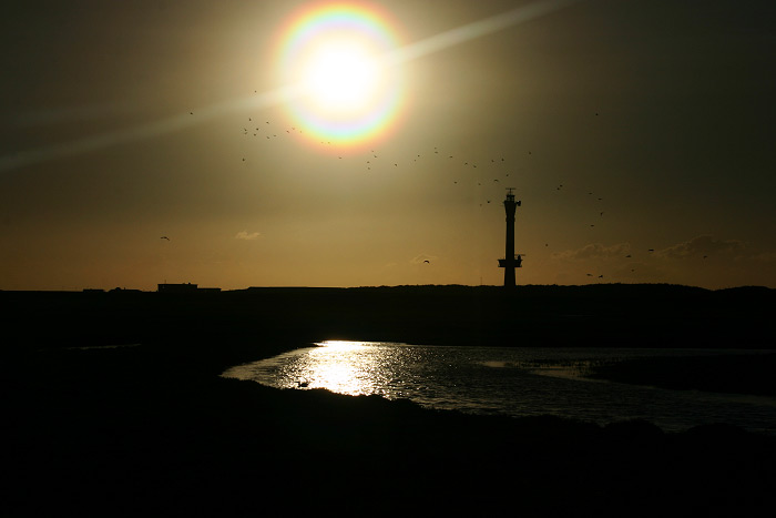 Neuer Leuchtturm und Lagune im Westaußengroden