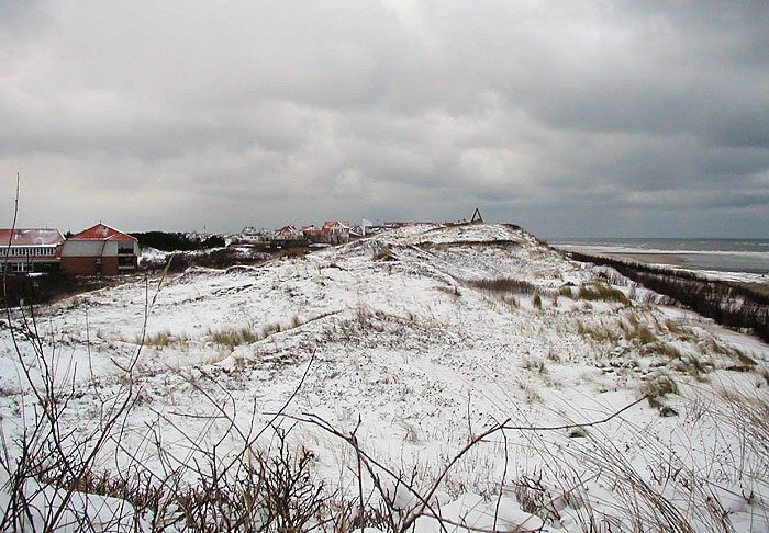 Schnee in den Dünen
