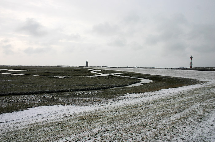 Lagune und Deich