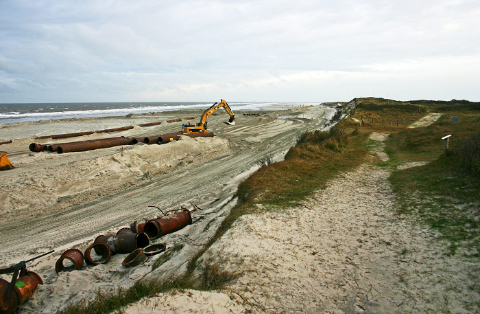 Blick auf das Spülfeld am Oststrand