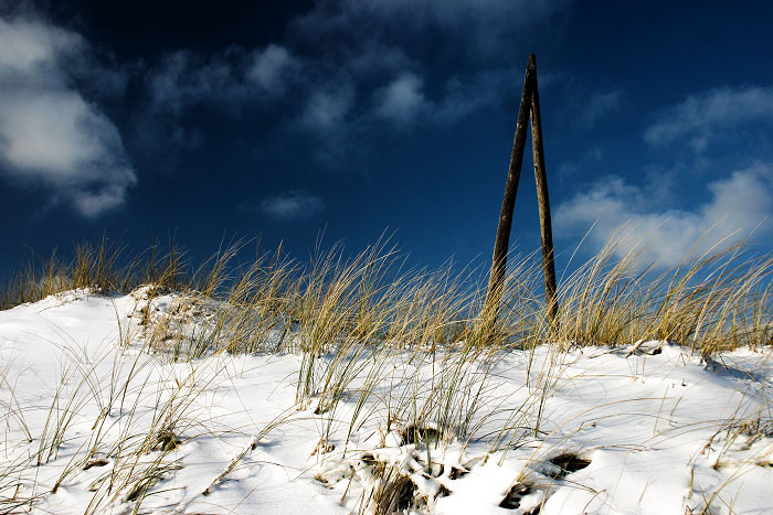A-Mast im Schnee