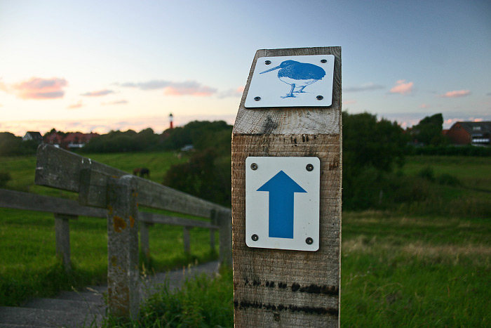 Inselrundweg-Wegweiser
