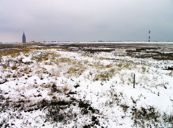 Westaußengroden im Schnee
