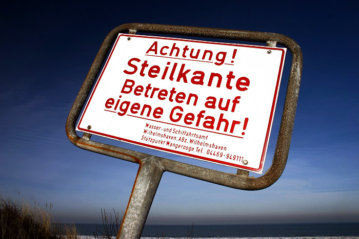 Steilkante – Betreten auf eigene Gefahr