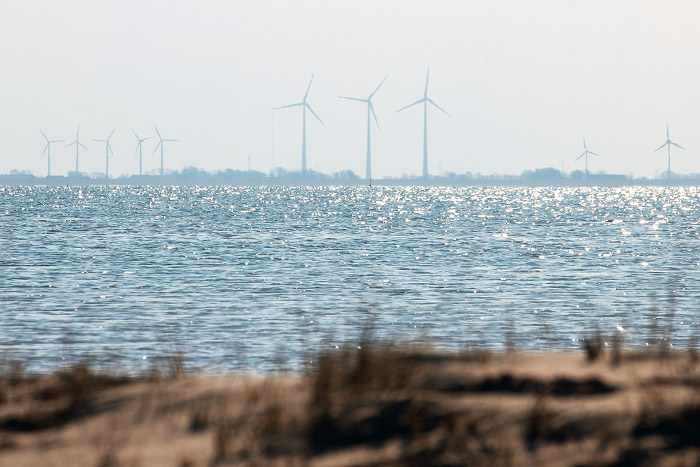 Windräder am Festland