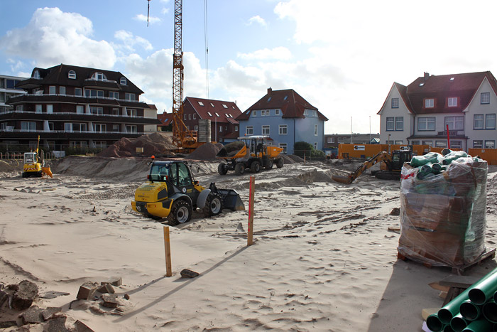 Baustelle des neuen Aparthotels