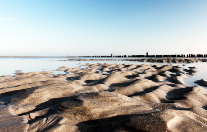 Sandrippel bei Niedrigwasser