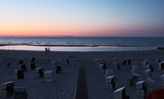 Abenddämmerung am Strand