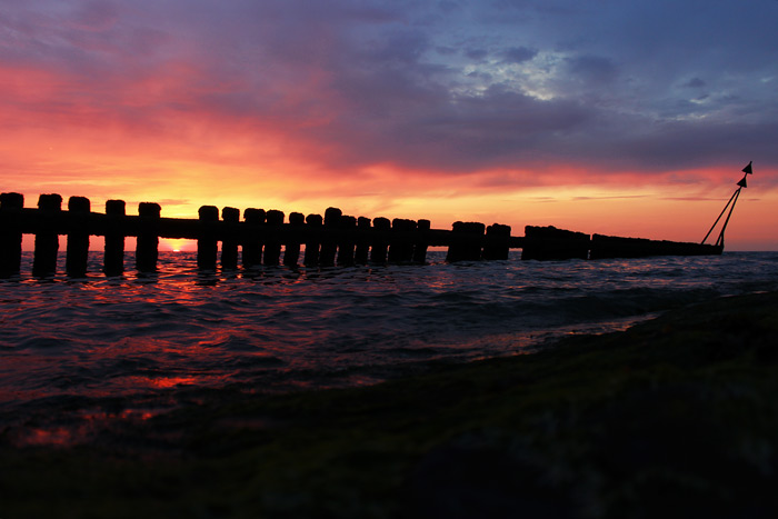 Sonnenuntergang von Buhne »M« aus beobachtet