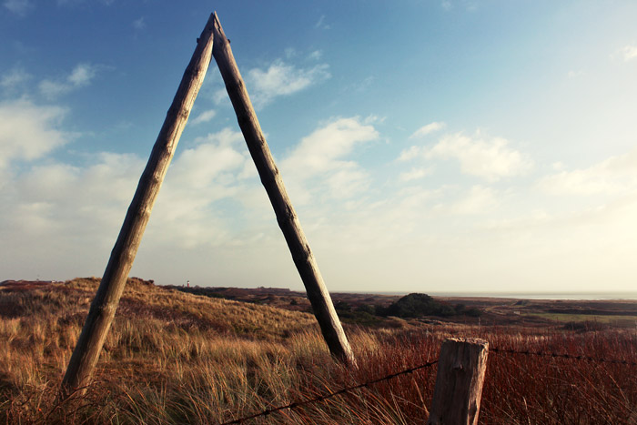 A-Mast auf den Dünen