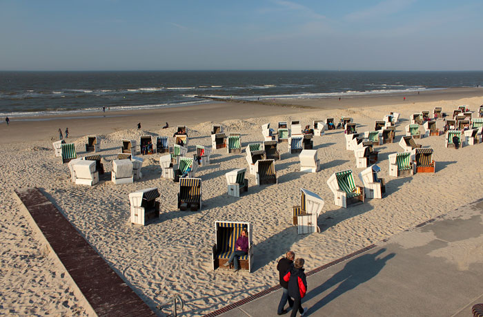 Hauptstrand von der Uhr aus gesehen