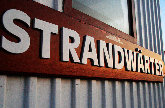 Strandwärter-Schild
