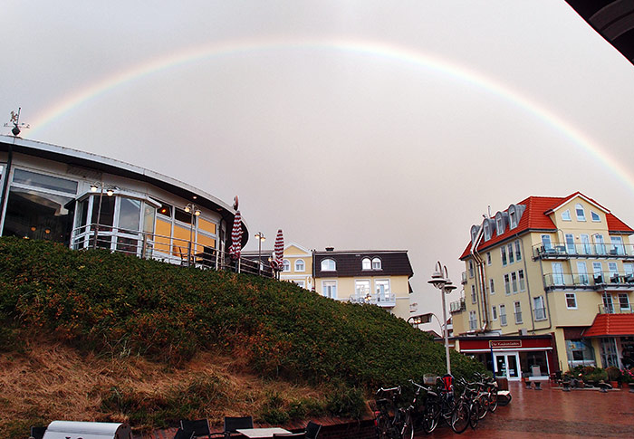 Regenbogen überm Pudding