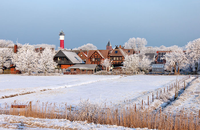 Malerisches Winterdorf