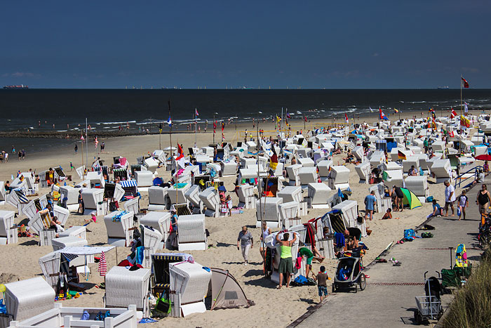 Blick aufs Strandkorb-Mittelfeld