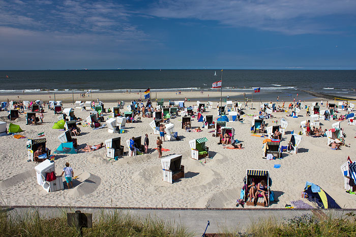 Hauptstrand im Hochsommer