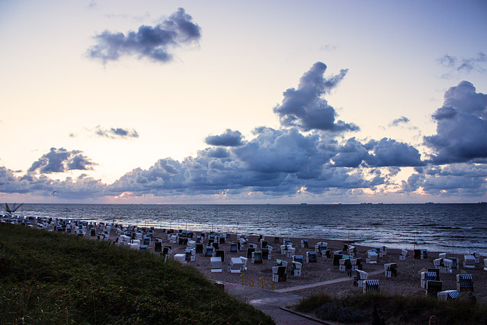 Abendhimmel über dem Meer
