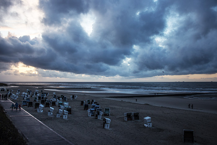 Wolken über dem Strand